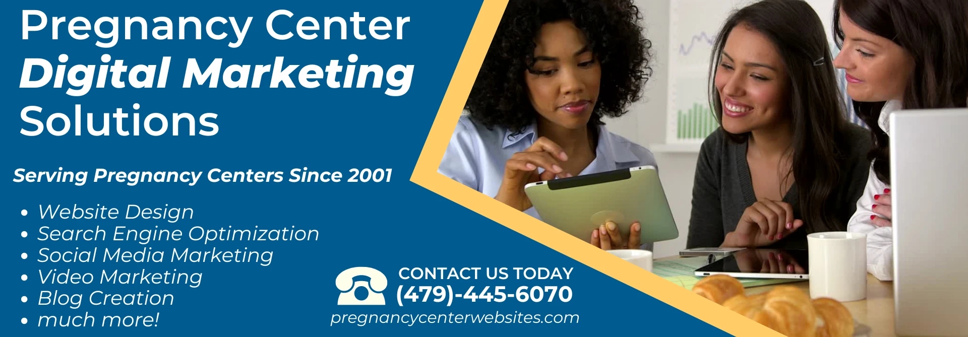 Pregnancy center website design.